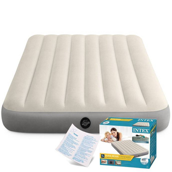 Materc dmuchany do spania Intex Full Single 137mx191x25 cm 64102 Grey