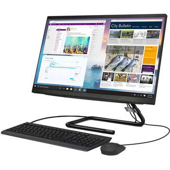 AiO Lenovo A340-F0ER0000   I3-9100T/24" FHD/8GB/512GB SSD Touchscreen/BT/Keyboard+Mouse/W10 black