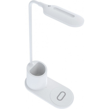 Lampka na biurko ładowarką indukcyjną 10W Rebeltec W600 biały