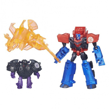 Hasbro Transformers B4714 Decepticon Hunter Optimus Prime vs Bludgeon