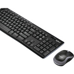 Zestaw bezprzewodowy klawiatura i mysz Logitech MK270 czarny (black)