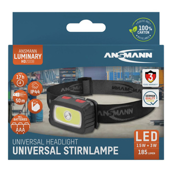 Latarka czołowa ANSMANN HD200B czarna