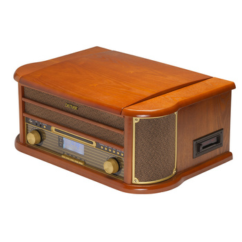 Drewniane centrum muzyczne retro Denver MRD-51 z gramofonem/Uszkodzone opakowanie