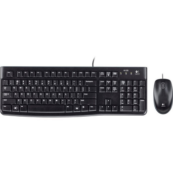 Zestaw przewodowy klawiatura i mysz Logitech MK120 czarny (black)