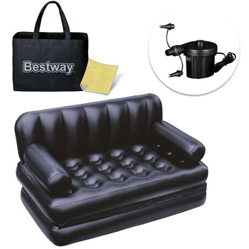 Bestway Materac dmuchany dwuosobowy z pompką 74" x 60" x 25"/1.88m x 1.52m x 62cm 75056
