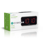 Radiobudzik Nedis CLAR004BK LED AUX projekcja 2x budzik FM Czarny