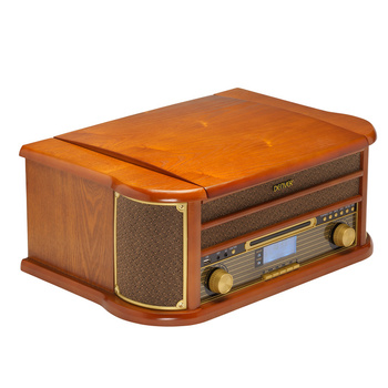 Drewniane centrum muzyczne retro Denver MRD-51 z gramofonem/Uszkodzone opakowanie