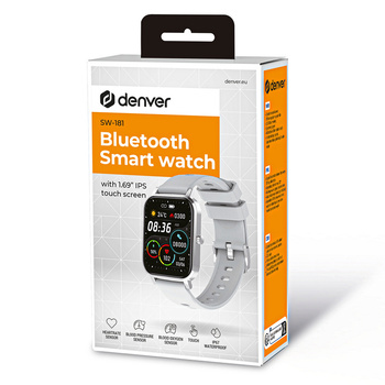 Smartwatch Bluetooth z czujnikiem tętna i ciśnienia krwi Denver SW-181 szary