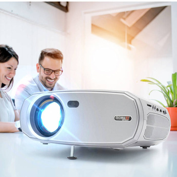 Projektor rzutnik LED Technaxx pilot głośnik 3W FullHD (srebrny)