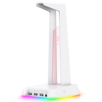 Stojak na słuchawki z podświetleniem RGB Onikuma ST2 biały