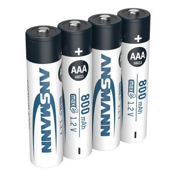 Akumulatory NiMH ANSMANN AAA/HR03 800mAh 1.2V - 4szt.