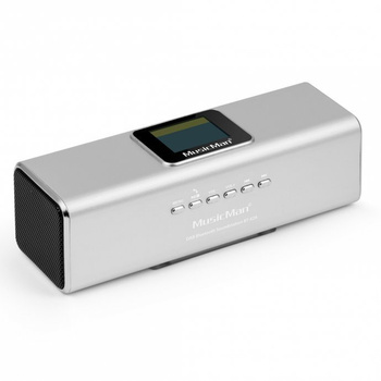 Głośnik bezprzewodowy Technaxx Bluetooth USB, Aux, audio, karta pamięci 32GB (srebrny)