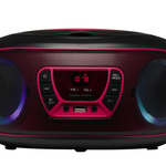 Boombox BT Denver TCL-212BT z radiem, wejściem CD, USB różowy