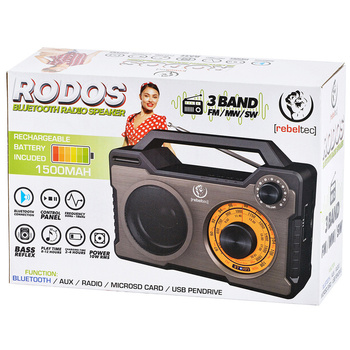Głośnik z funcją Bluetooth/FM/USB Rebeltec Rodos