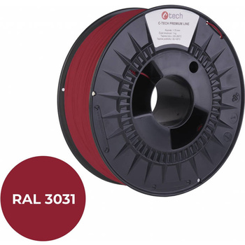 Filament do drukarki 3D C-TECH PREMIUM LINE, PETG, RAL3031, 1,75mm, 1kg, Orient red