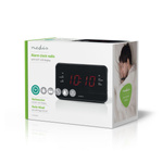 Radiobudzik Nedis CLAR002BK LED AUX projekcja 2x budzik FM Czarny