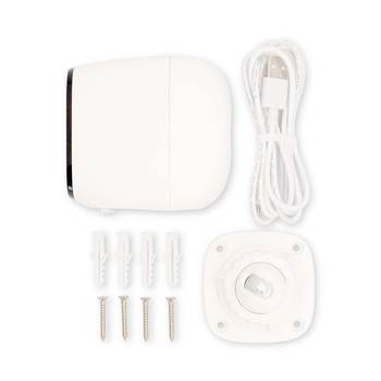 Kamera zewnętrzna Nedis Smartlife Wifi, IP66 czujnik ruchu, night vision, biały