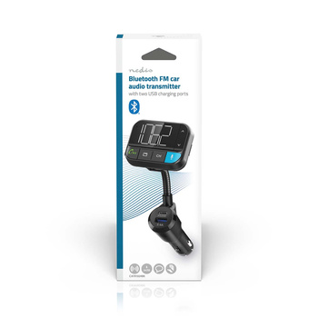 Transmiter FM samochodowy Nedis CATR1024BK Bluetooth 2" elastyczny Czarny