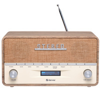 Radio DAB+/FM Denver z drewnianą obudową