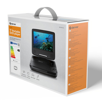 Przenośny odtwarzacz DVD Denver z 7'' z odwracalnym o 180O ekranem