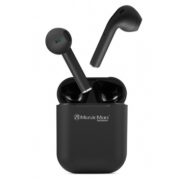 Słuchawki bezprzewodowe douszne w etui Technaxx Micro TWS, Bluetooth, microUSB (czarny)