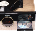 Miniwieża Denver MRD-180 z gramofonem i radio DAB+/FM drewniana