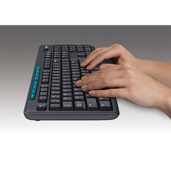Zestaw bezprzewodowy klawiatura i mysz Logitech MK270 czarny (black)