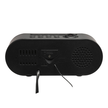Radiobudzik Denver CRP-717B z podwójnym alarmem i projektorem