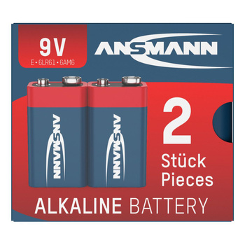 Baterie alkaliczne ANSMANN 2 x E/6LR61 9V