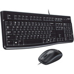 Zestaw przewodowy klawiatura i mysz Logitech MK120 czarny (black)