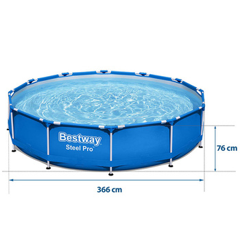 Bestway Basen Steel Pro 12' x 30"/3.66m x 76cm 56706