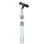 Smycz z kablem USB-C/Lightning ANSMANN 27W 1.2m niebieska