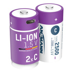 Akumulatory Li-Ion ANSMANN C 2500mAh 1.5V USB-C - 2szt.