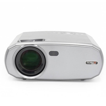 Projektor rzutnik LED Technaxx pilot głośnik 3W FullHD (srebrny)