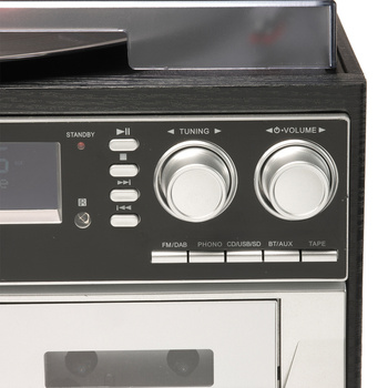 Miniwieża Denver MRD-166 z gramofonem i radio DAB+/FM czarna
