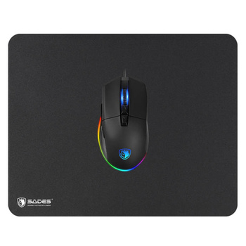 Zestaw gamingowy: klawiatura membranowa RGB, mysz RGB i podkładka (32x25cm) Sades Battle Ram