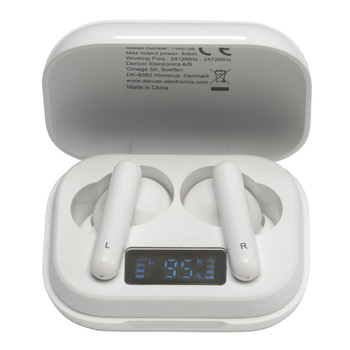 Słuchawki douszne TWS Denver Bluetooth białe