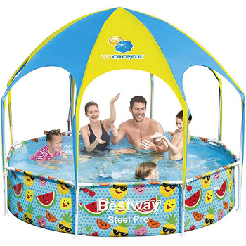 Bestway Basen stelażowy dla dzieci z zadaszeniem Steel Pro UV Careful 8' x 20"/2.44m x 51cm 56432