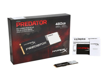 Dysk SSD 480GB Kingston HyperX Predator M.2 transfer: 1400/1000 MB/s
