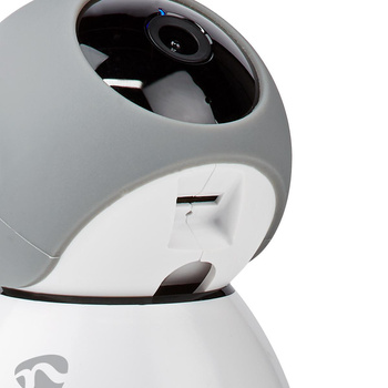 Kamera wewnętrzna Nedis Smartlife Wifi, czujnik ruchu, night vision, szary/biały