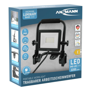 Reflektor roboczy ANSMANN FL20W-AC czarny