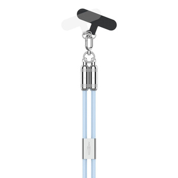 Smycz z kablem USB-C/Lightning ANSMANN 27W 1.2m niebieska