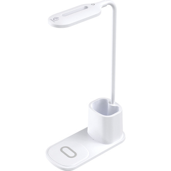 Lampka na biurko ładowarką indukcyjną 15W Rebeltec W601 biała