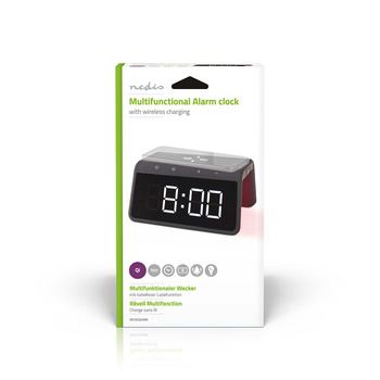 Budzik Nedis WCACQ30BK 5–15 W 2x alarm podświetlenie Czarny