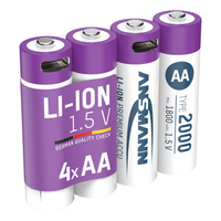 Akumulatory Li-Ion ANSMANN AA 2000mAh 1.5V USB-C - 4szt.