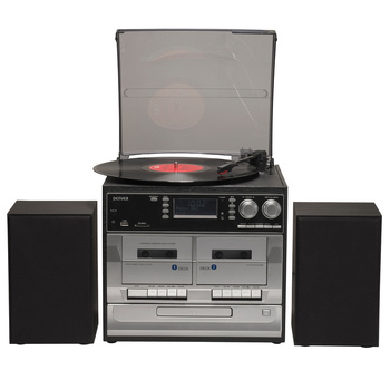 Miniwieża Denver MRD-166 z gramofonem i radio DAB+/FM czarna