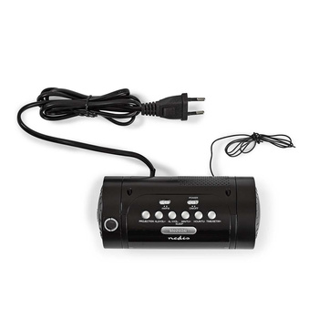 Radiobudzik Nedis CLAR005BK LED projekcja 2x budzik FM Czarny