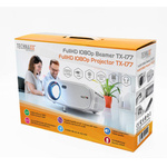 Projektor rzutnik LED Technaxx pilot głośnik 3W FullHD (srebrny)