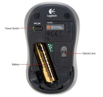 Mysz bezprzewodowa Logitech M185 czerwona
