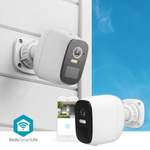 Kamera zewnętrzna Nedis Smartlife Wifi, IP66 czujnik ruchu, night vision, biały